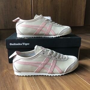 Onitsuka Tiger by Asics Pink and Cream Sneakers